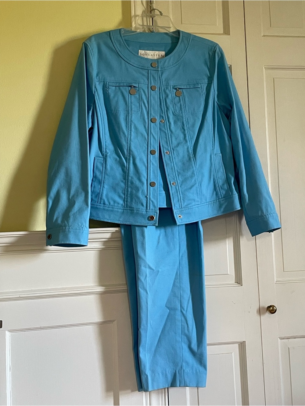 Women’s Doncaster Blue Pants & Jacket Set Sz 16p